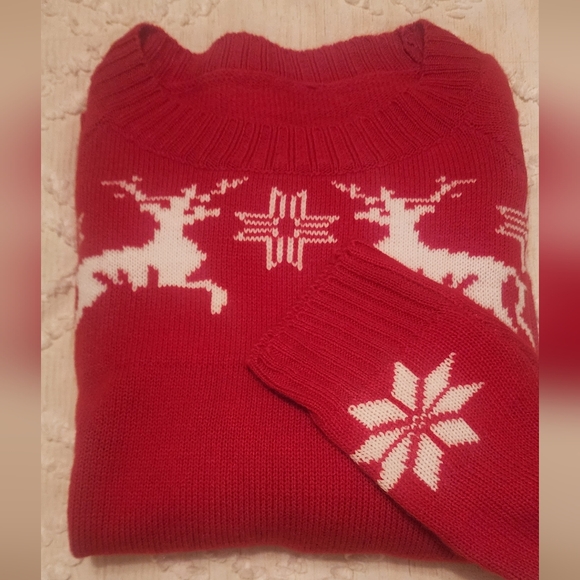 Red Reindeer Christmas Sweater - Picture 3 of 3